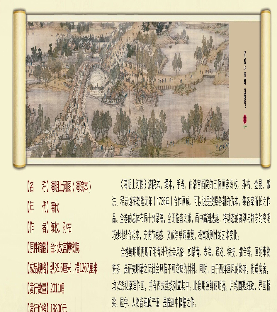 中國(guó)傳世國(guó)寶書畫精品-清明上河圖（仇英本）